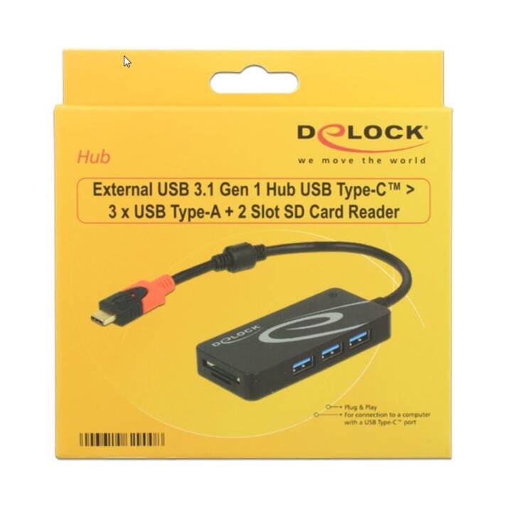 DELOCK 62900 (3 Ports, USB Typ-A)
