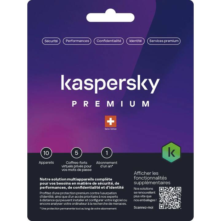 KASPERSKY LAB Premium (Licence, 10x, 12 Mois, Français)