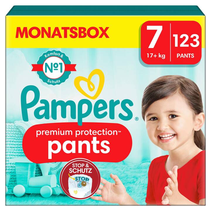 PAMPERS Premium Protection Pants 7 (Monatsbox, 123 Stück)