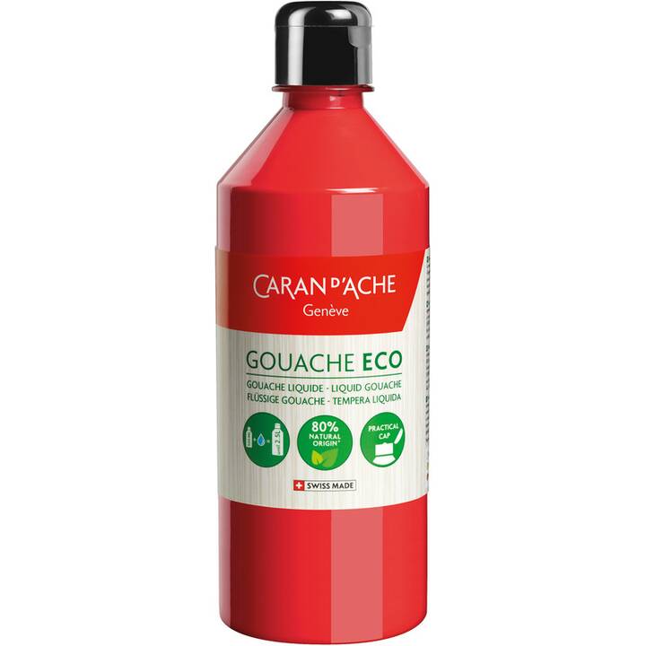 CARAN D'ACHE Plakatfarbe Gouache Eco (500 ml, Rot)