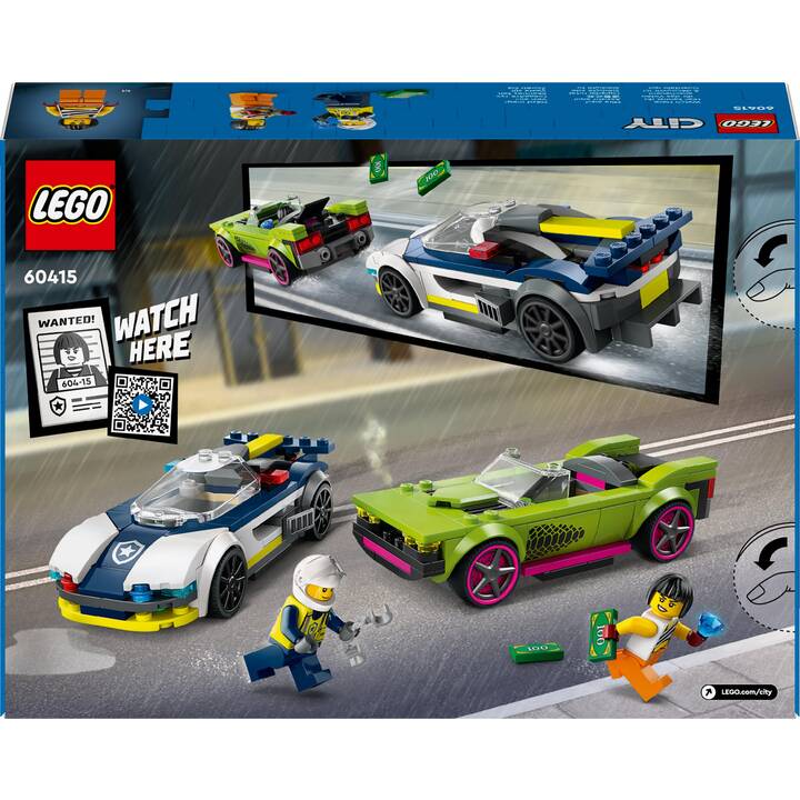 LEGO City La course-poursuite entre la voiture de police et la super voiture (60415)