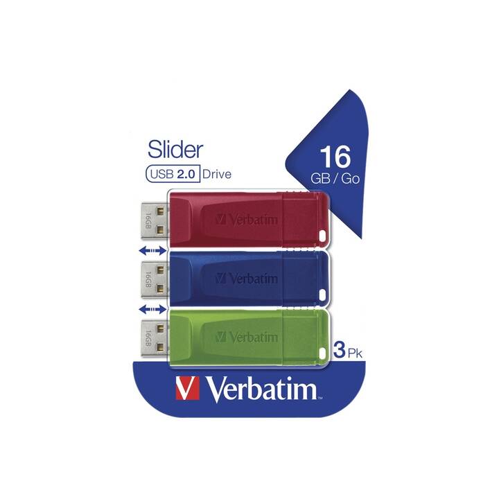 VERBATIM Slider (16 GB, USB 2.0 de type A)