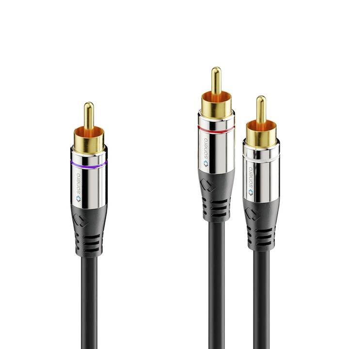 SONERO Subwoofer Stereo / Mono Y-Kabel Câble de raccordement (Cinch, 3 m)