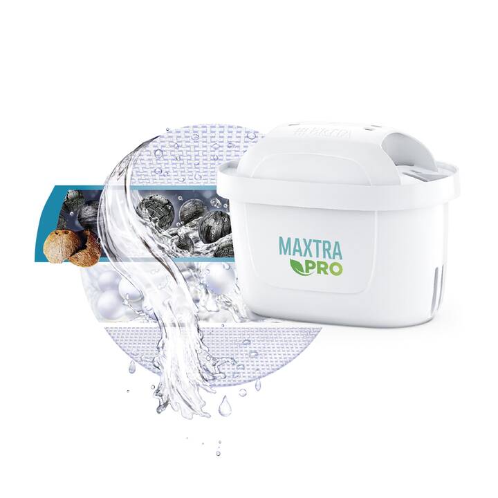 BRITA Tischwasserfilter Flow XXL inkl. 1 MAXTRA PRO All-in-1 Kartusche (5.2 l, Blau)