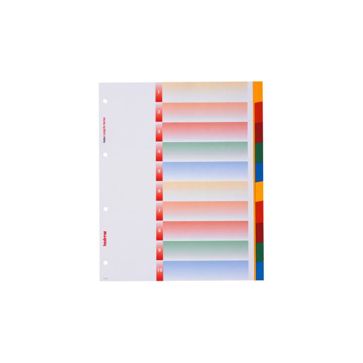 KOLMA Register (10 x A4, Farblich)
