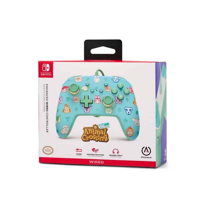 POWER A Enhanced Wired Controller Animal Crossing Controller (Turchese, Multicolore)