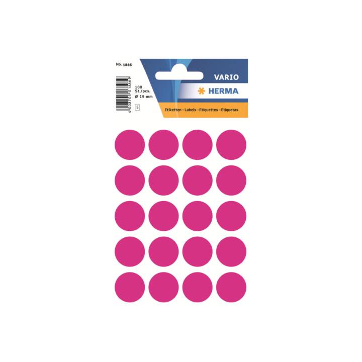 HERMA Etichetta Etichette per la scuola (Rosa, Pink, 100 etichette)