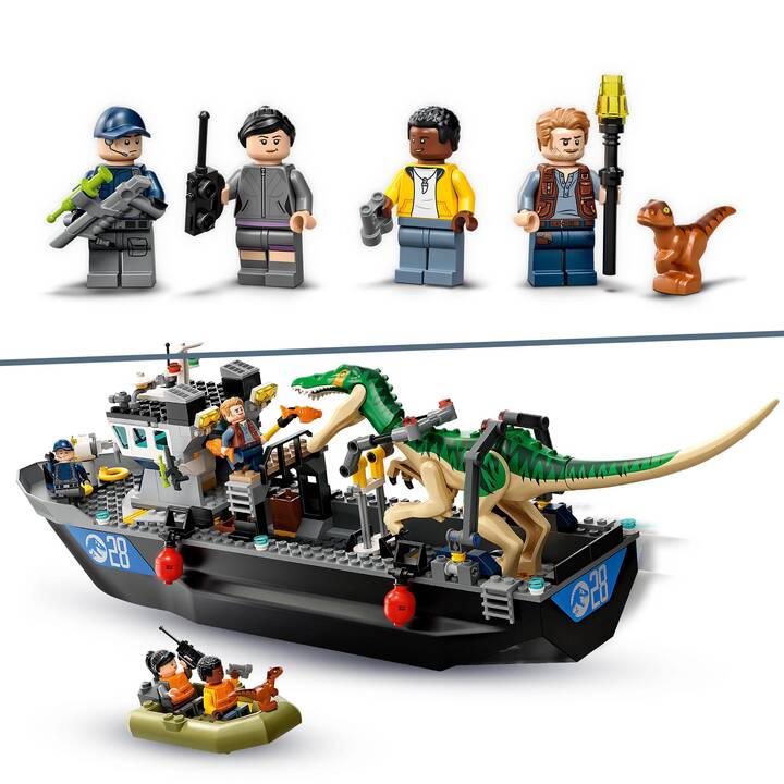 LEGO Jurassic World Fuga sulla barca del dinosauro Baryonyx (76942)