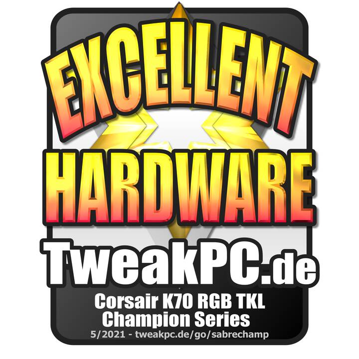 CORSAIR K70 RGB TKL Champion Series (USB, Schweiz, Kabel)