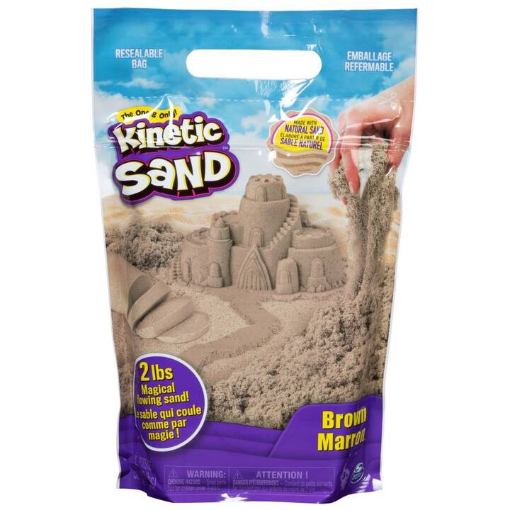 SPINMASTER Sable à modeler Kinetic Sand (1x, Brun)
