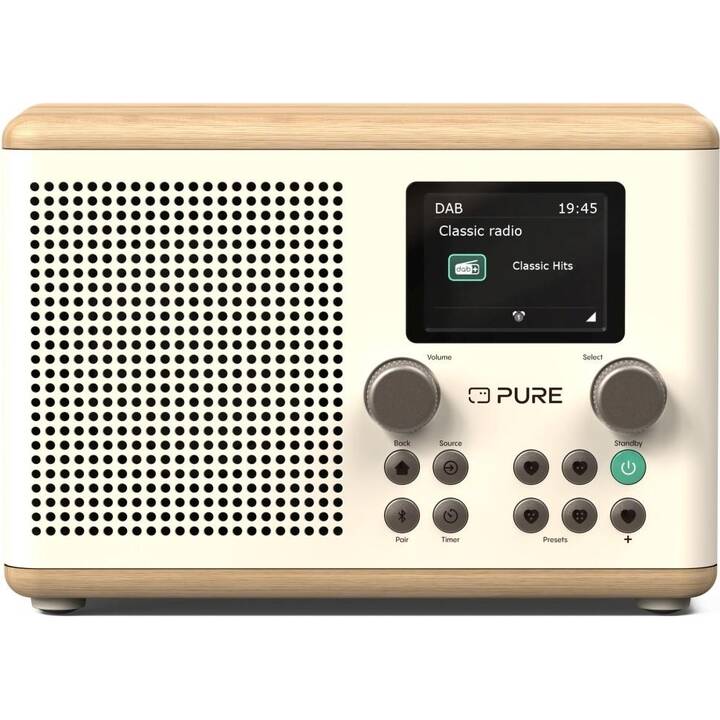 PURE Classic H4 Light Radio digitale (Marrone, Bianco)