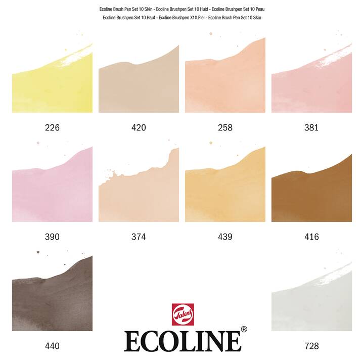 TALENS Wasserfarben Marker Ecoline (Mehrfarbig, 10 Stück)