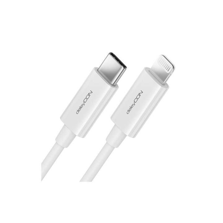 DELEYCON Kabel (USB C, Lightning, 0.15 m)