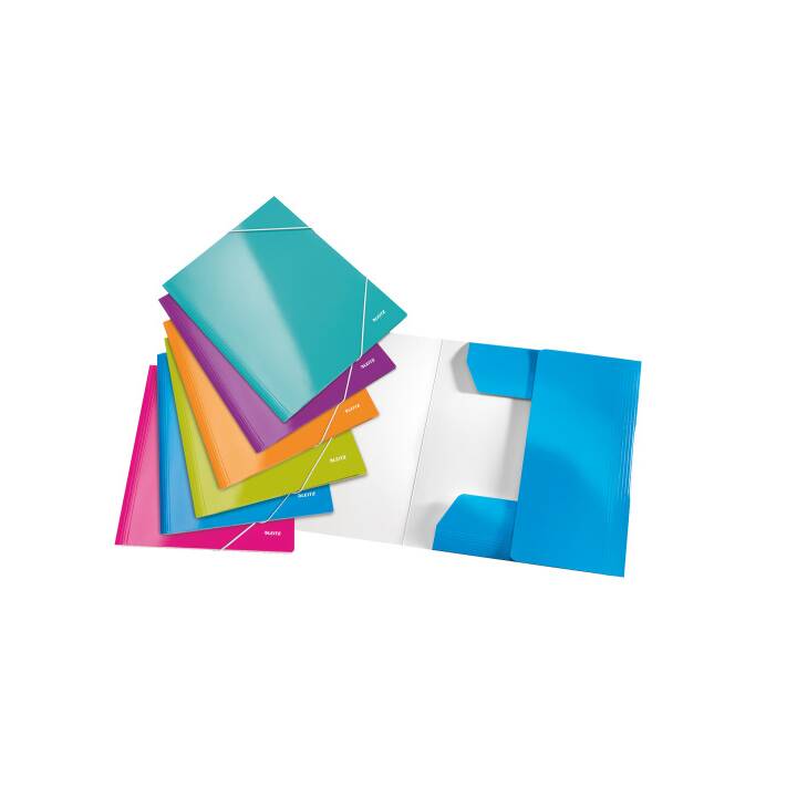 LEITZ Cartellina con elastico WOW (Multicolore, A4, 6 pezzo)