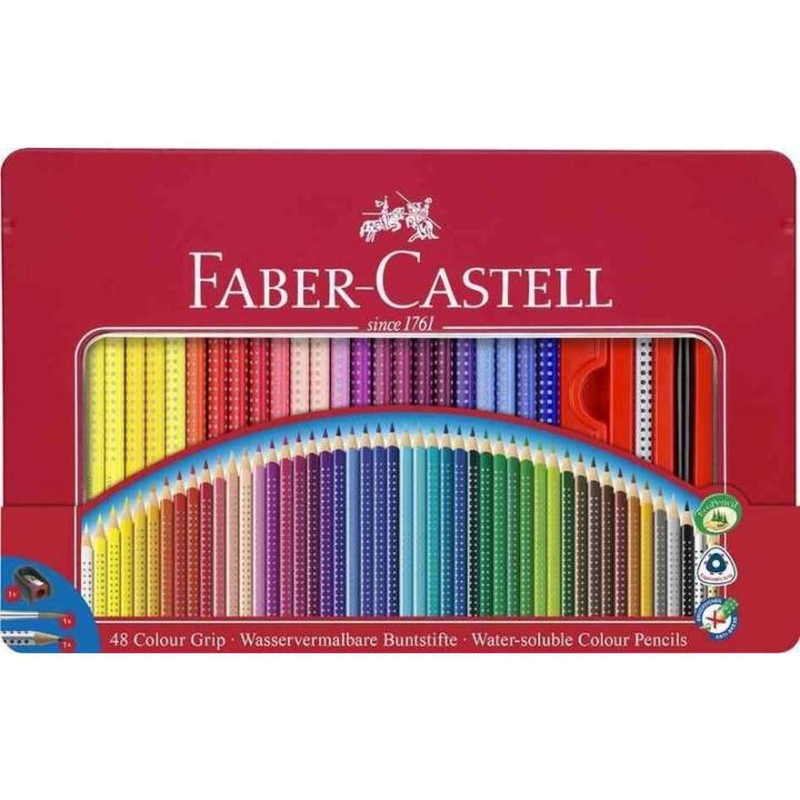 FABER-CASTELL Farbstift Colour Grip (Mehrfarbig, 48 Stück)