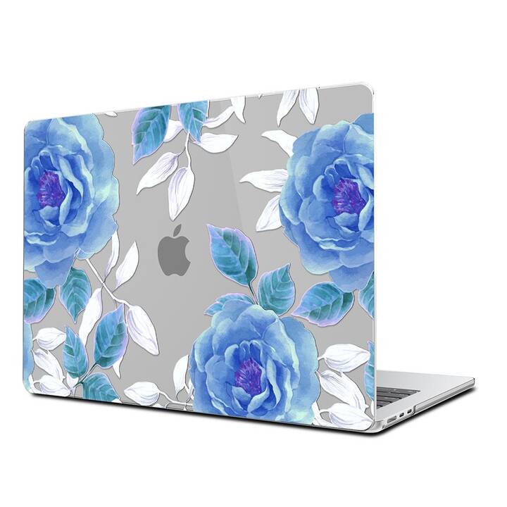EG Hardcase (Macbook Air 15" M3 2024, Blumen, Blau)