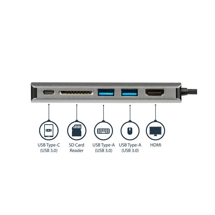 STARTECH.COM Stazione d'aggancio (HDMI, 2 x USB 3.0 di tipo A, RJ-45 (LAN))