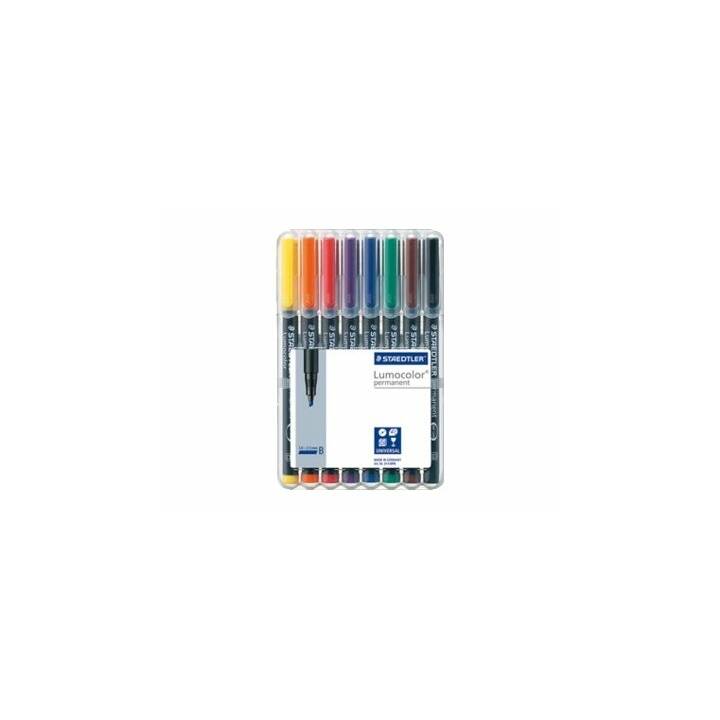 STAEDTLER Permanent Marker Lumocolor (Mehrfarbig, 8 Stück)