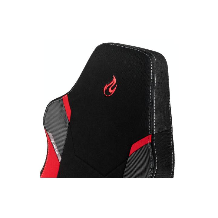 NITRO CONCEPTS Sedia da gaming X1000 (Nero, Rosso)