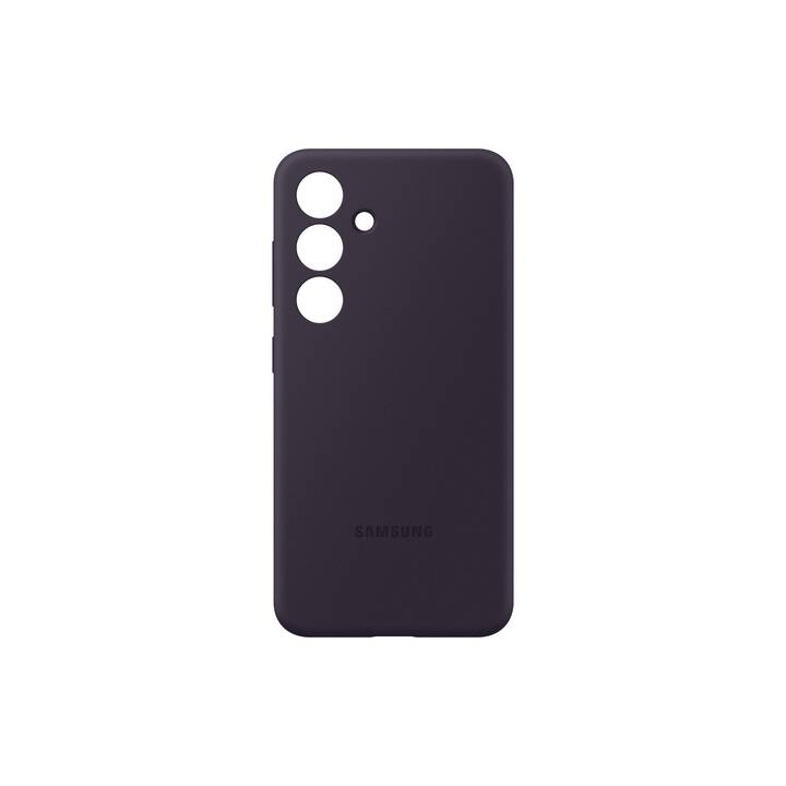 SAMSUNG Backcover Silicone (Galaxy S24, Violet foncé)