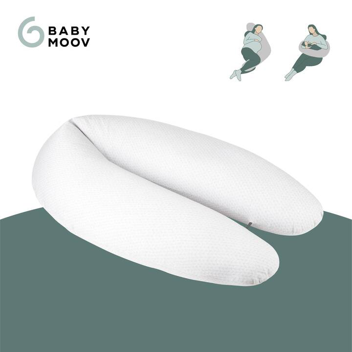 BABYMOOV Cuscini allattamento B.Love (40 cm, Grigio, Bianco)