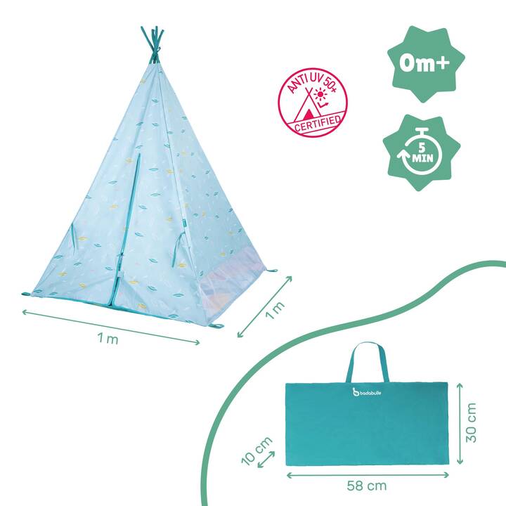 BABYMOOV Spielzelt Tipi Jungle (Blau)