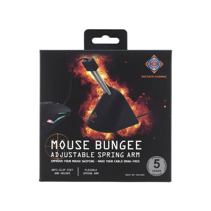 DELTACO Mouse bungee Bungee (Argento, Nero)