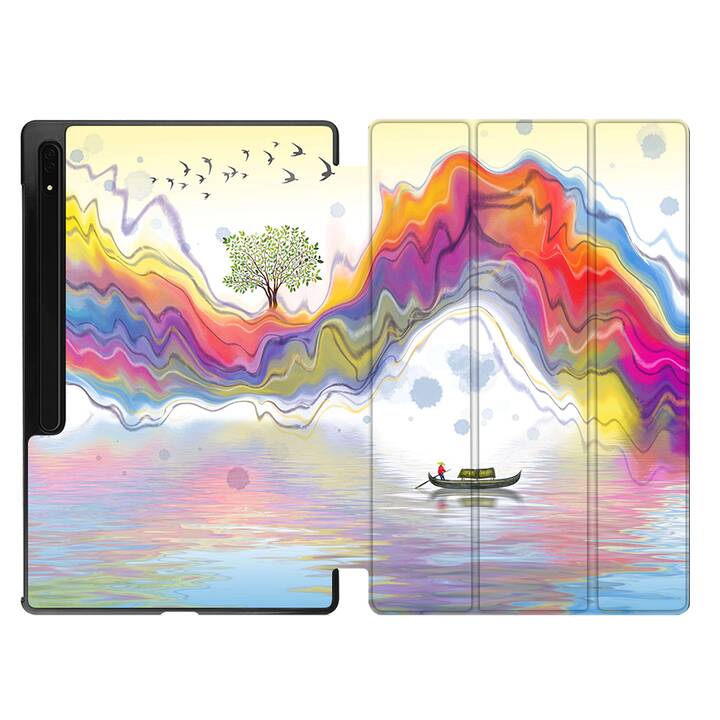 EG Hülle für Samsung Galaxy Tab S8 Ultra 14.6" (2022) - Orange - Malerei