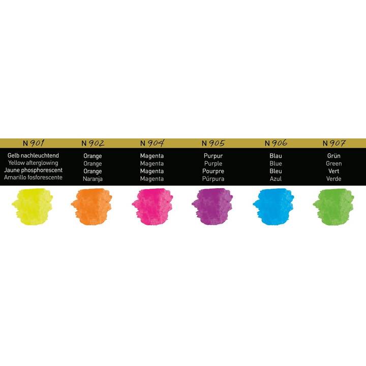 FINETEC Aquarellfarbe Set (6 Stück, Mehrfarbig)