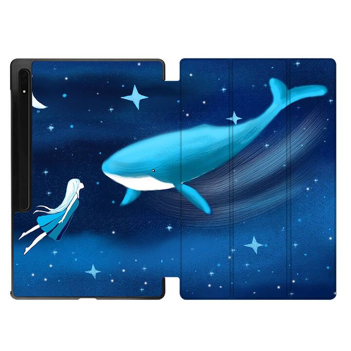 EG coque pour Samsung Galaxy Tab S8 Ultra 14.6" (2022) - Bleu - Baleine