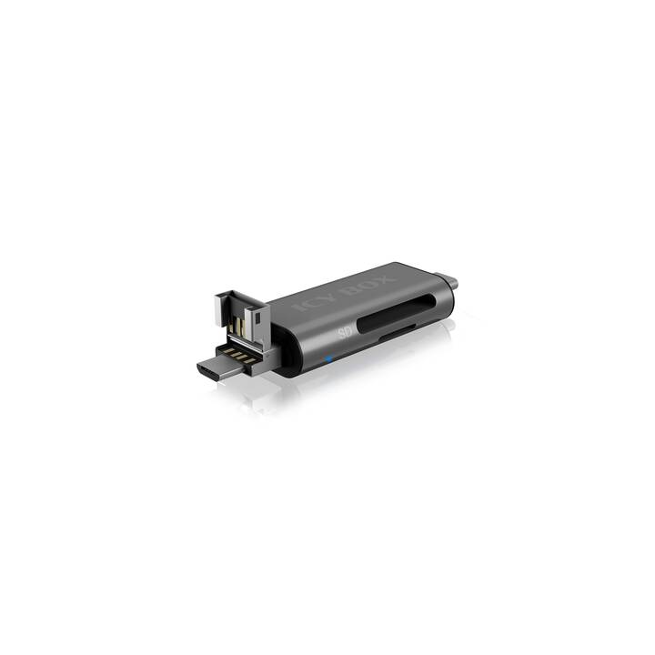 ICY BOX IB-CR201-C3 Lettore di schede (USB Typ A, USB Tipo C)