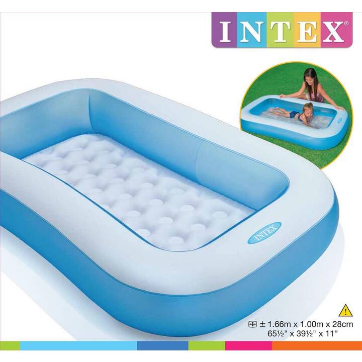 INTEX Pataugeoire Rectangular (102 l, 100 cm x 166 cm x 28 cm)