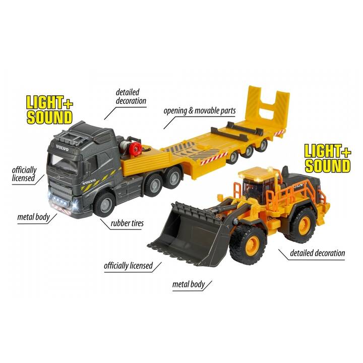 MAJORETTE Volvo Truck + Wheel Loader Camion