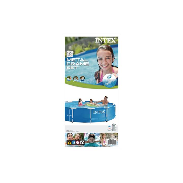 INTEX Piscina fuori terra con struttura tubolare in acciaio Metal Frame Set (366 cm x 76 cm)