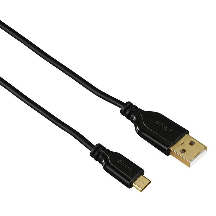 HAMA USB-Kabel (Micro USB 2.0 Typ-B, USB 2.0 Typ-A, 0.75 m)