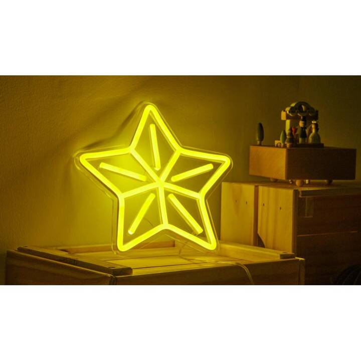 VEGAS LIGHTS Figurine lumineuse de Noël Neon Sign (Étoile)