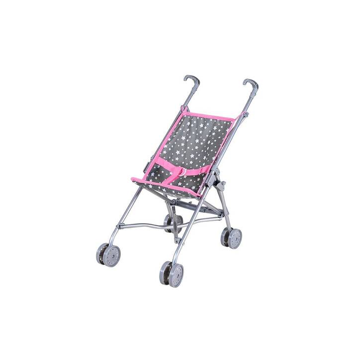 KNORRTOYS Sim Carrozzina della bambola (Grigio, Rosa)