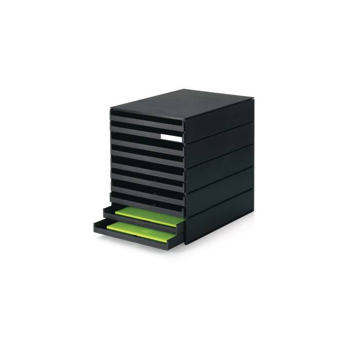 STYRO Büroschubladenbox Styroval Pro (C4, 24.3 cm  x 33.5 cm  x 32.3 cm, Schwarz)