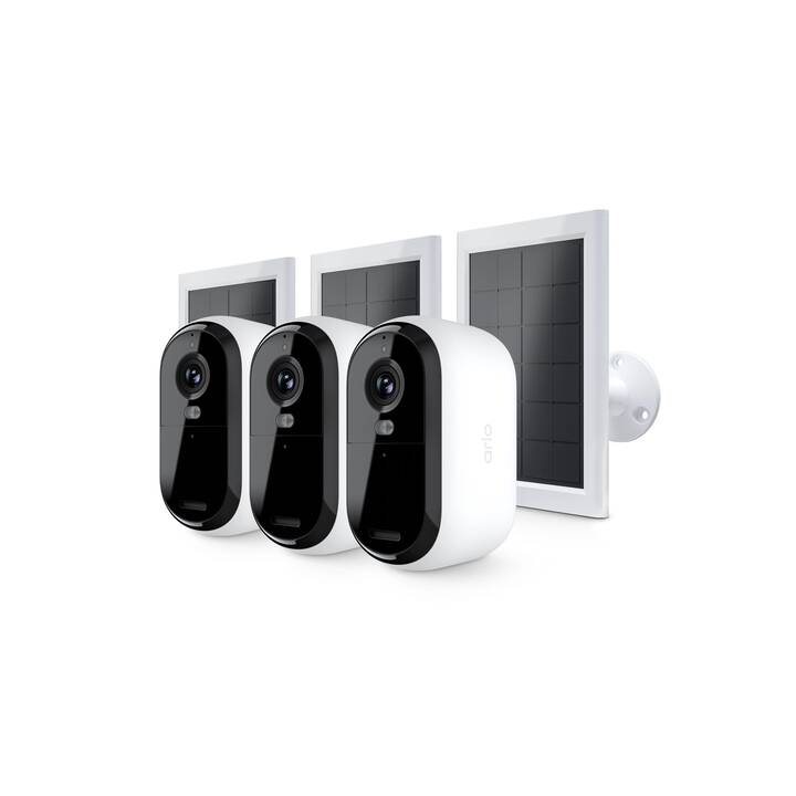 ARLO Telecamera di rete Essential (2.Gen.) HD 3 Cams + 3 Solar Panels (Bullet, MicroUSB)