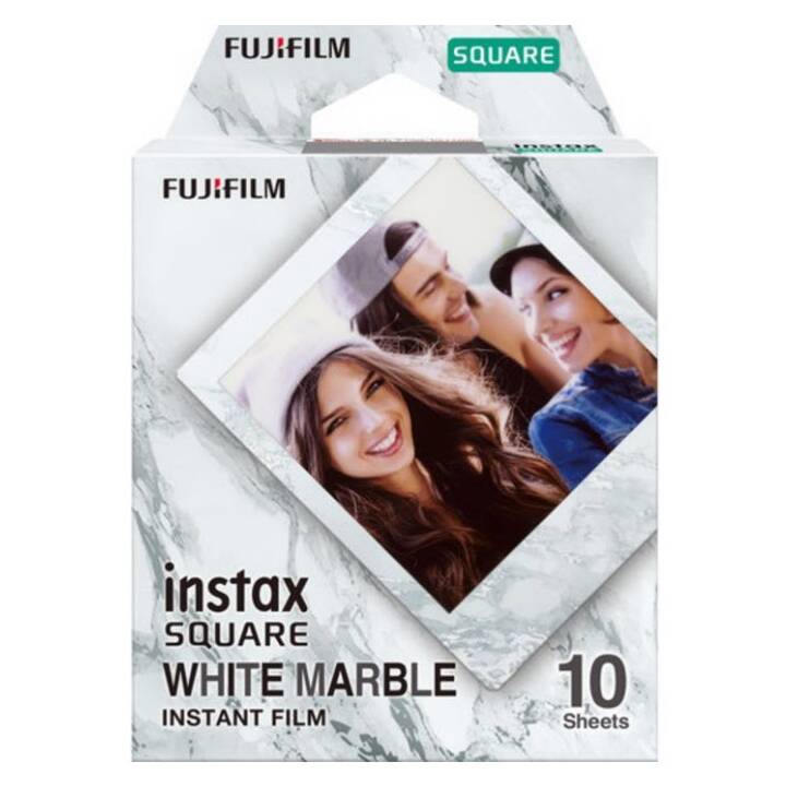 FUJIFILM White Marble Pellicule instantané (Instax Square, Blanc)