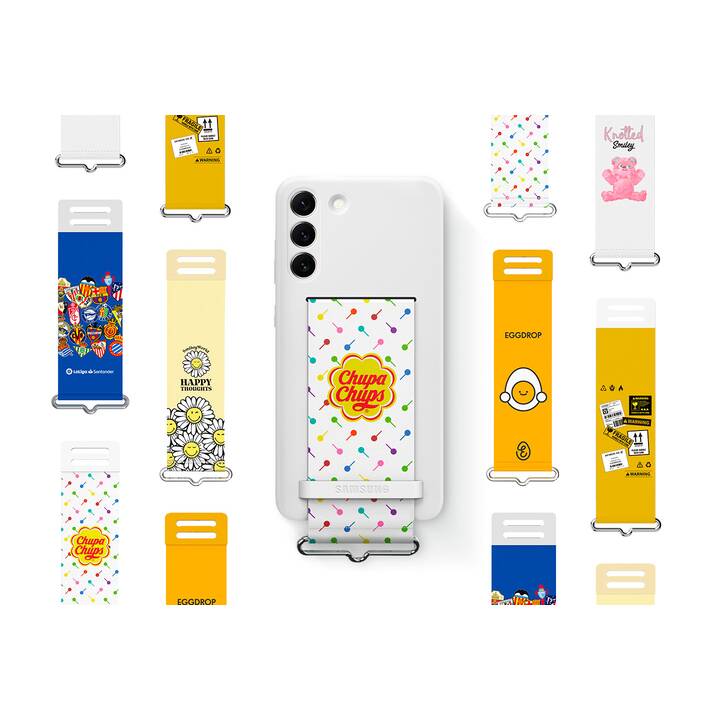 SAMSUNG Backcover EF-GS906 Strap (Galaxy S22+ 5G, Bianco)