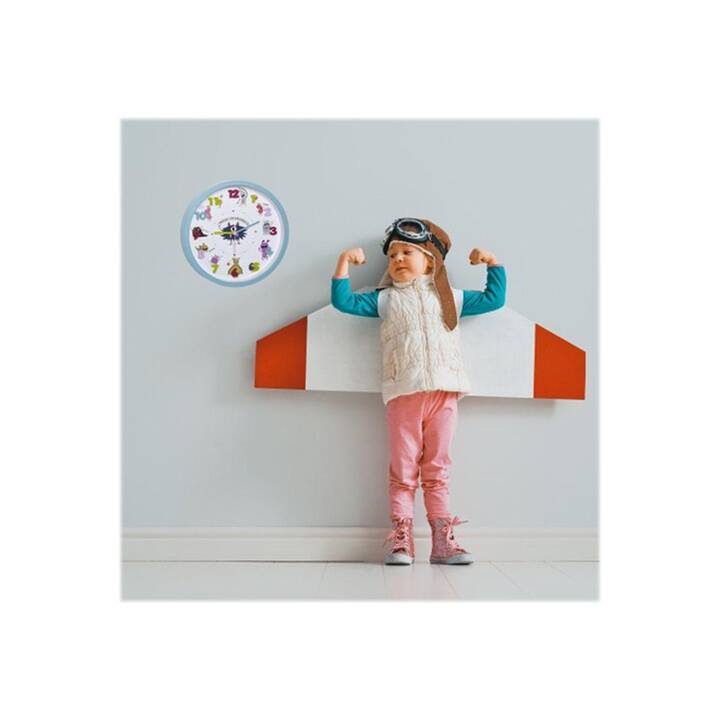 TFA Little Monsters Horloge murale pour enfants (Analogique, 4.4 cm)