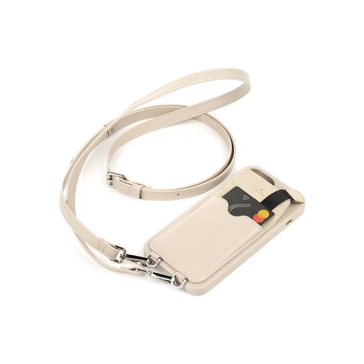 URBANY'S Backcover con cordoncino Beach Beauty (iPhone 14 Pro, Beige)