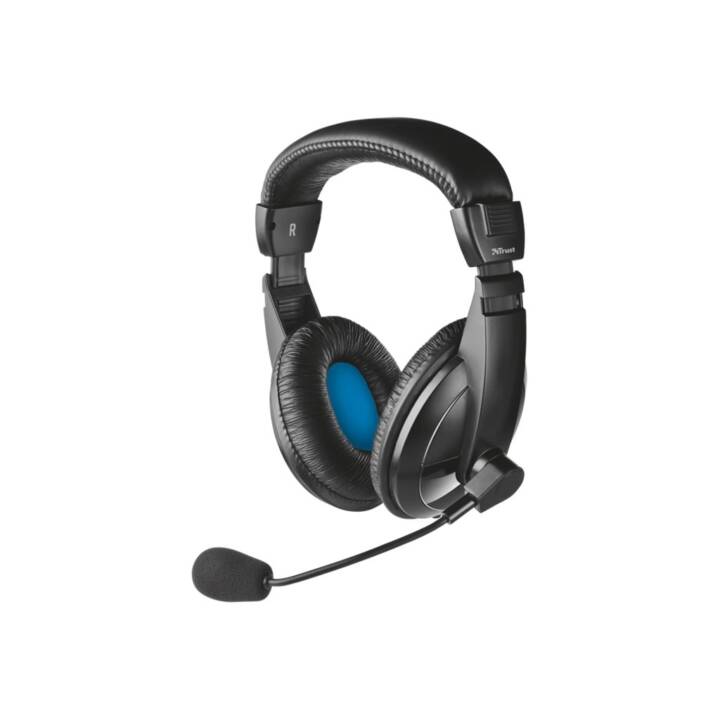 TRUST Cuffia per ufficio Quasar (Over-Ear, Cavo, Nero) - Interdiscount
