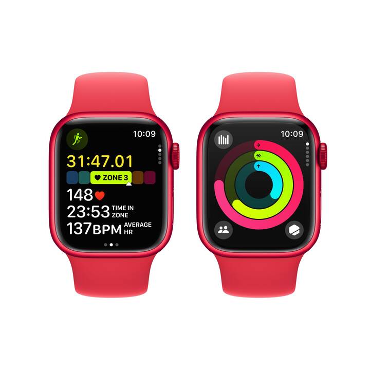 APPLE Watch Series 9 GPS + Cellular (41 mm, Alluminio, 4G, M)