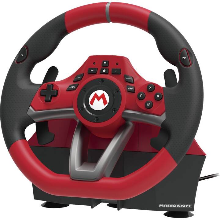 HORI Mario Kart Racing Wheel Pro MINI Volante (Bianco, Rosso)
