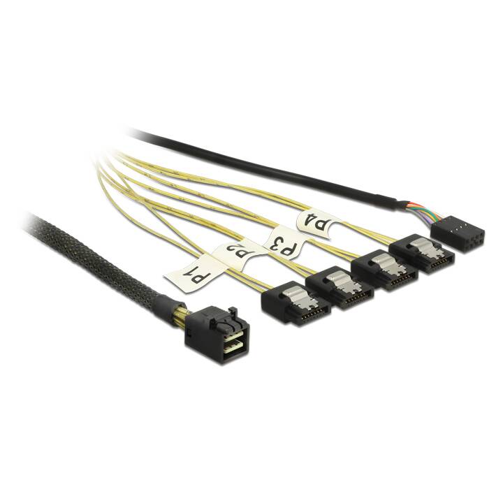 DELOCK SATA-Kabel 4x SATA-SFF-8643 Reverse Breakout 50 cm