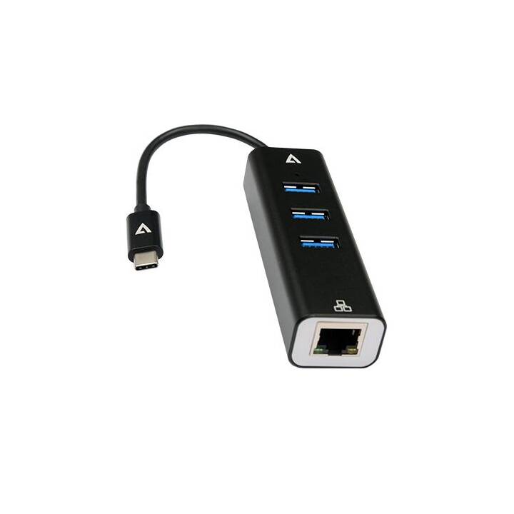 VIDEOSEVEN V7UCRJ45USB3 Adapter (USB Typ-C, RJ-45, USB 3.0 Typ-A)