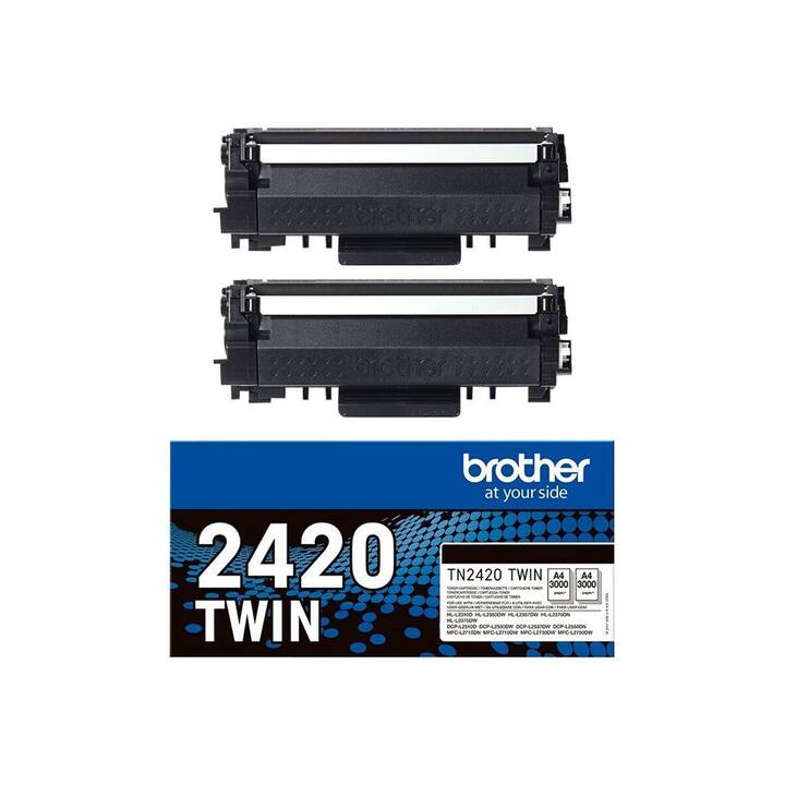 BROTHER TN-2420 TWIN PACK (Duopack, Schwarz)