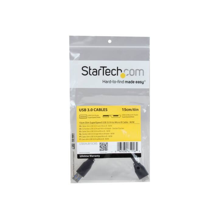 STARTECH.COM SuperSpeed USB 3.0 A auf Micro B Kabel 15cm